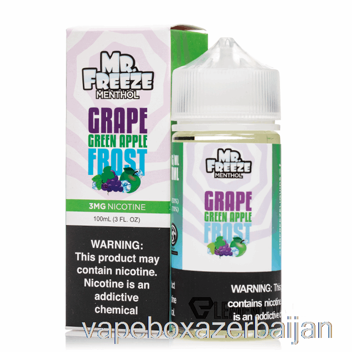 E-Juice Vape Grape Green Apple Frost - Mr Freeze - 100mL 0mg
